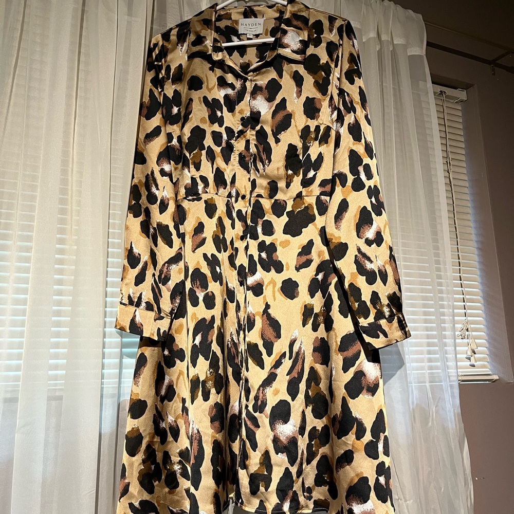 Animal print silky dress